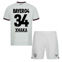 Camisa de Futebol Bayer Leverkusen Granit Xhaka #34 Equipamento Secundário Infantil 2023-24 Manga Curta (+ Calças curtas)